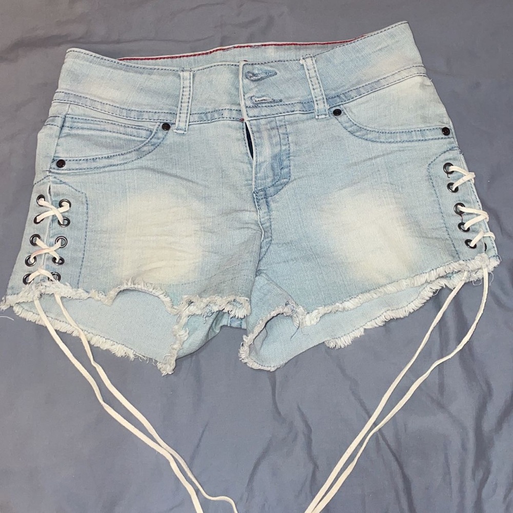 Adjustable Denim Shorts
